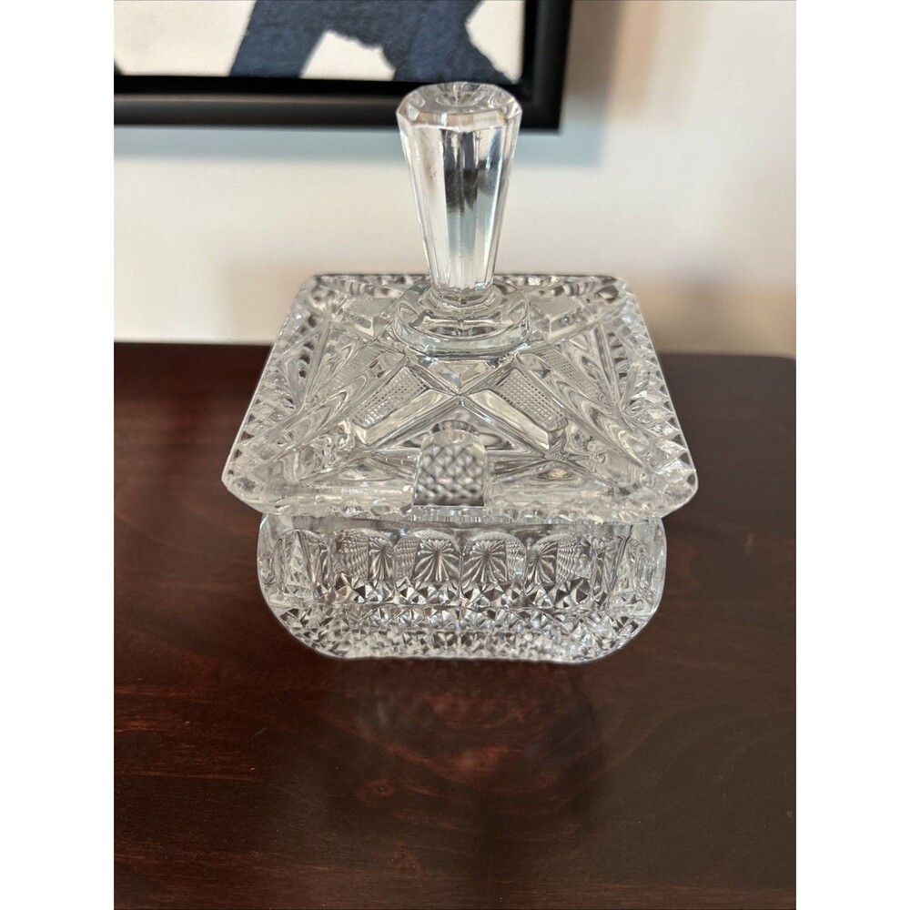 WARA LEAD CRYSTAL JELLY JAM JAR MADE IN WEST GERMANY approx 5"H